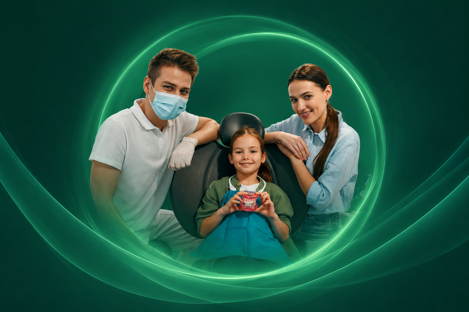 Dentista e paciente sorrindo — OdontoCompany Mooca